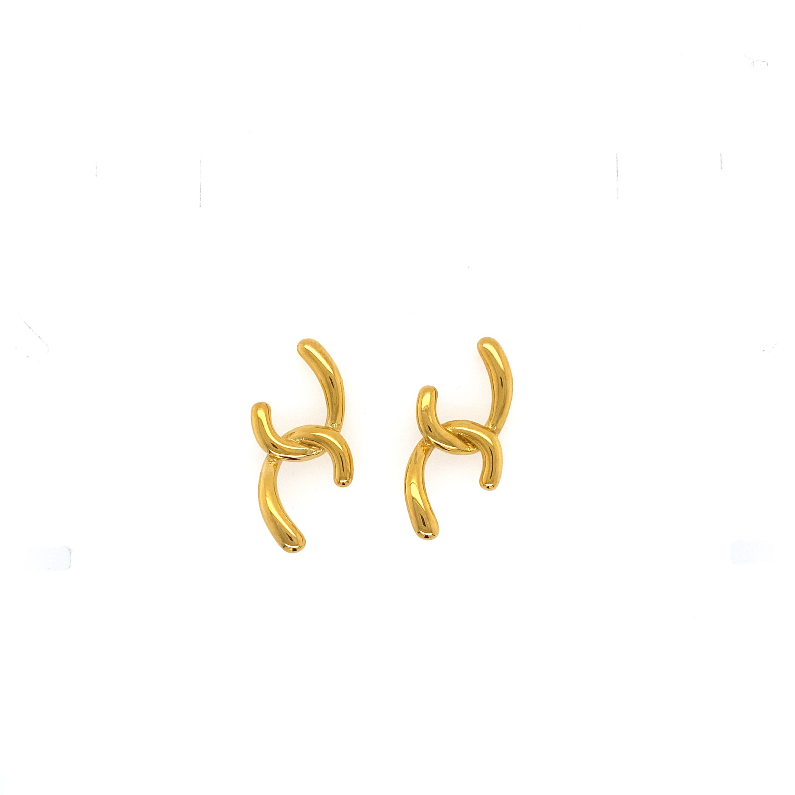 Aileen - Gold Half Eight Earrings