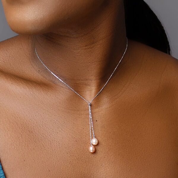 Nadia - Freshwater Pearl Drop Necklace - Image 2