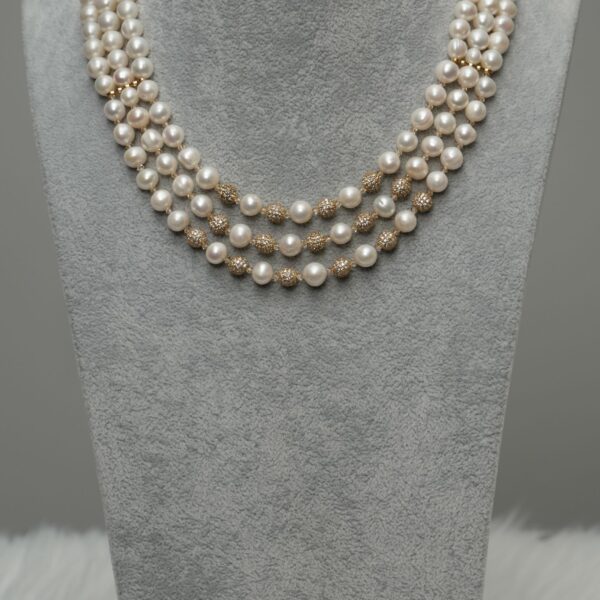 Tami - Elegant 3 Layer Freshwater Pearl Necklace