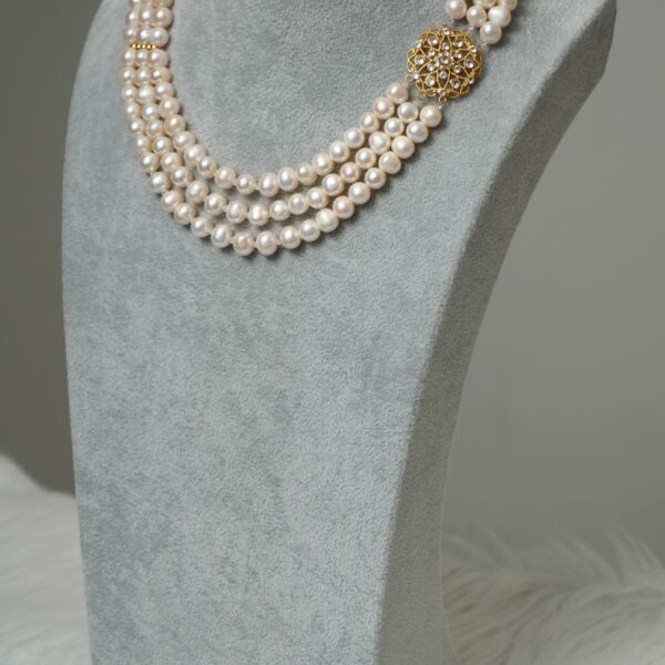 Feranmi - Luxurious 3-Layer Freshwater Pearl Necklace Set - Image 2