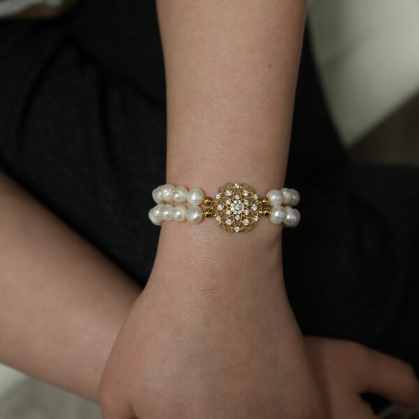 Kiana in 2 Layers - Freshwater Pearl Bracelet - Image 2