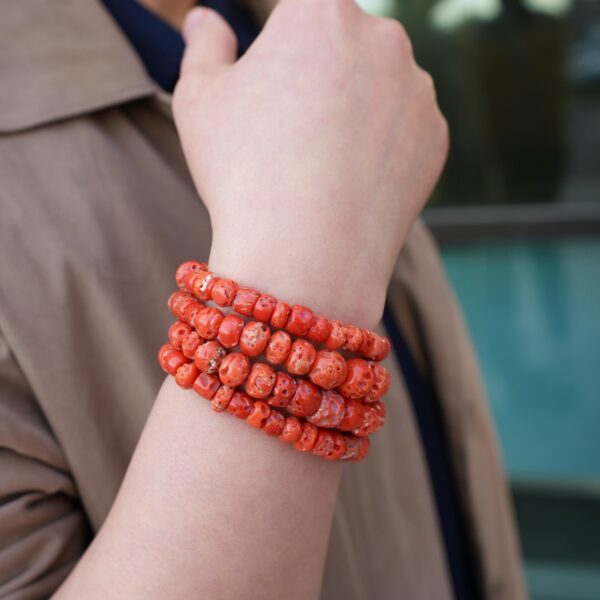Adaora - Unrefined Natural Coral Bracelet - Image 5