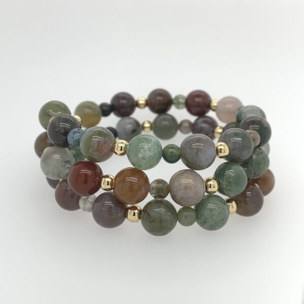 Farrah IA - Multilayered Bracelet in Indian Agate Stones
