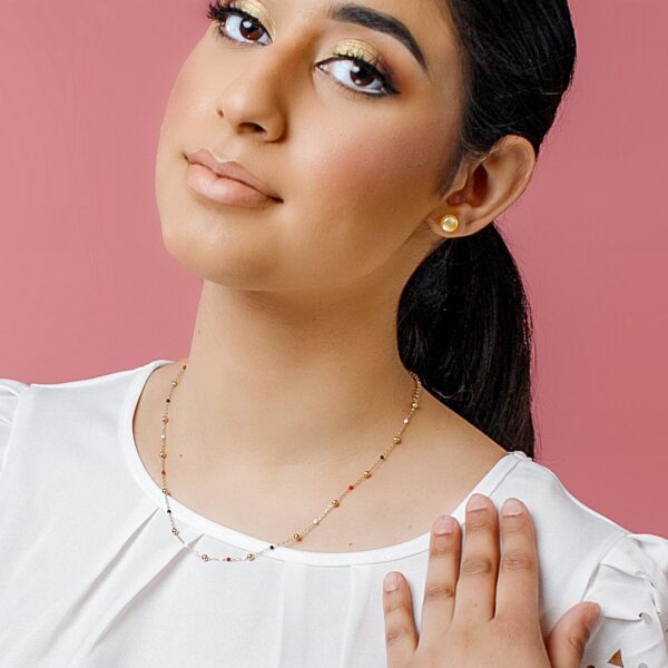 Bella - Gold Necklace with Beads - Image 3