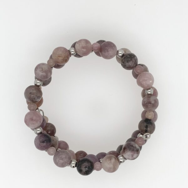 Farrah L - Multilayered Bracelet in Lepidolite Stones - Image 3
