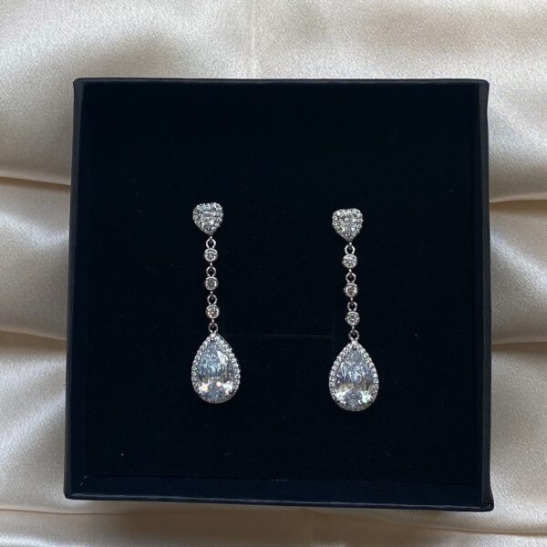 Vandana - Teardrop Crystal Earrings