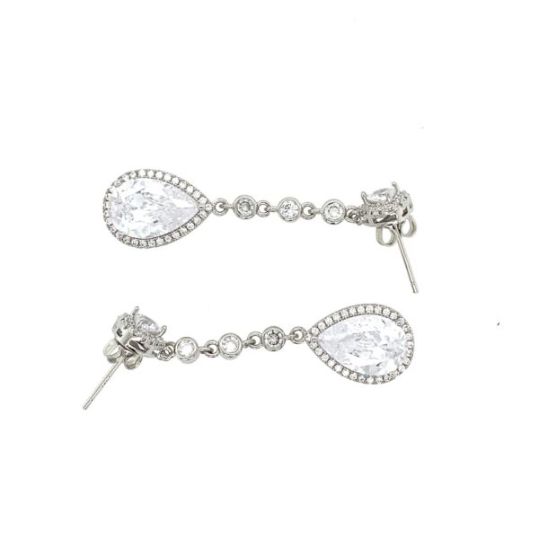 Vandana - Teardrop Crystal Earrings - Image 3