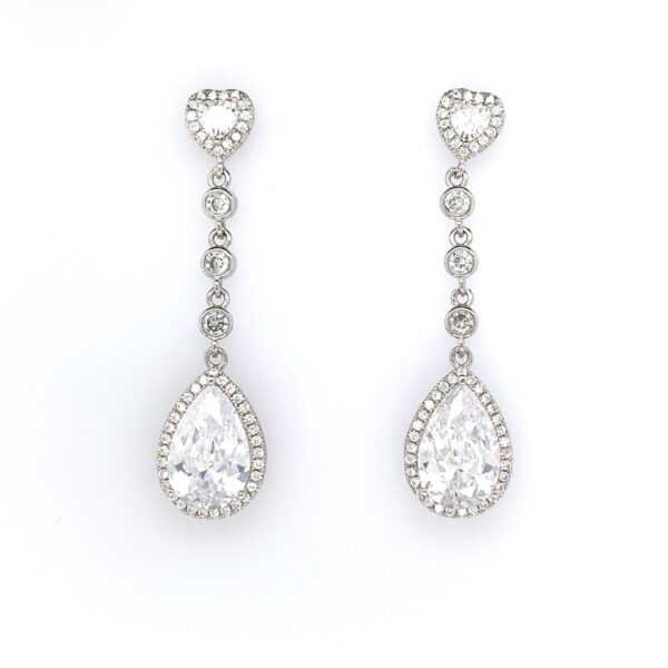Vandana - Teardrop Crystal Earrings - Image 2