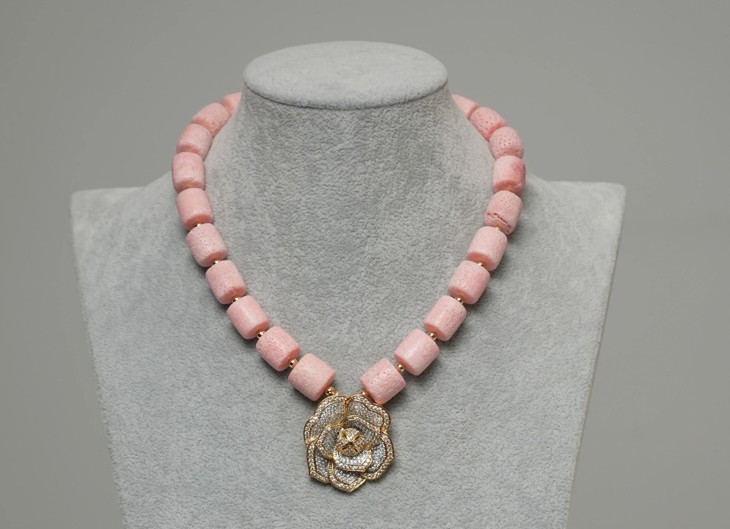 Pink Coral Necklace 